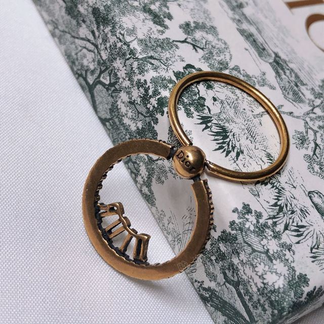 Dior飾品 迪奧鑲鑽圓圈戒指  zgbq1158